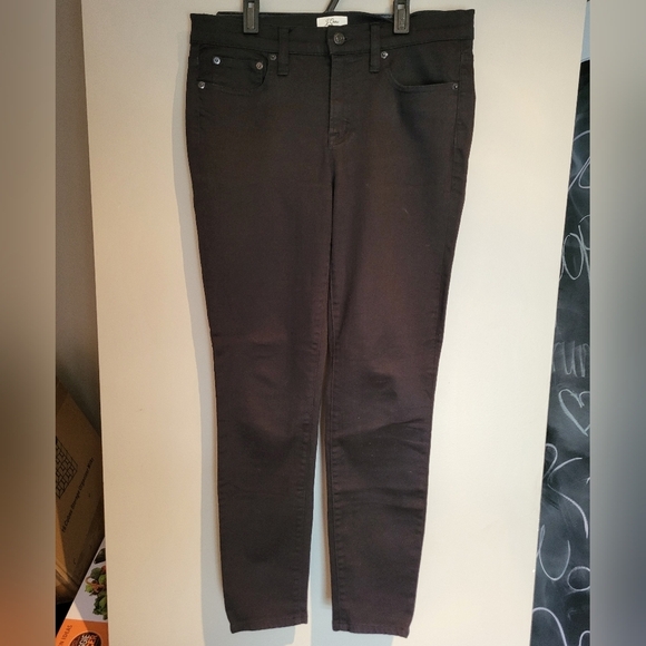 J Crew Toothpick Black Skinny Jeans Size 30x27 - Picture 2 of 6